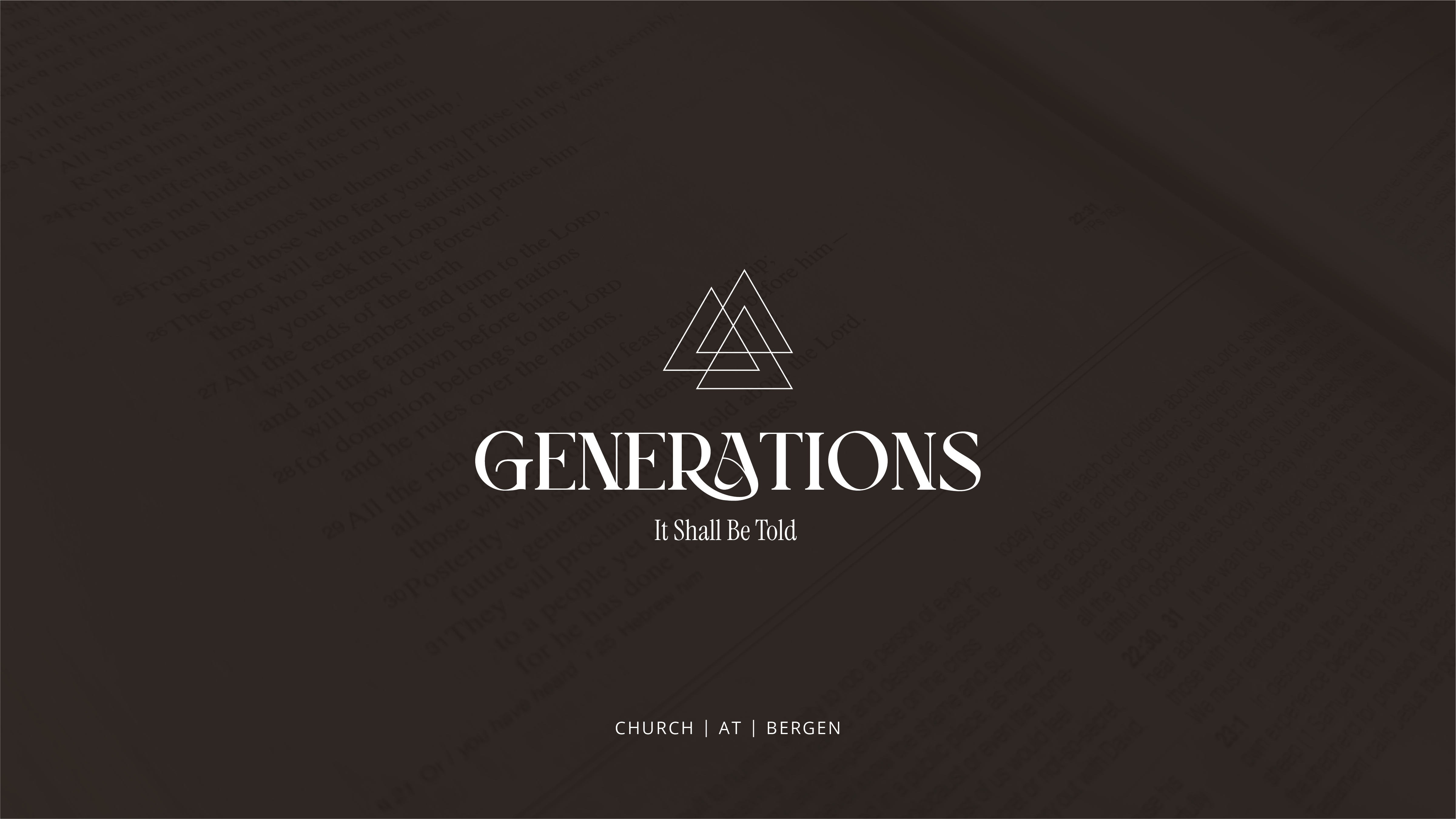GENERATIONS | It Shall Be Told banner