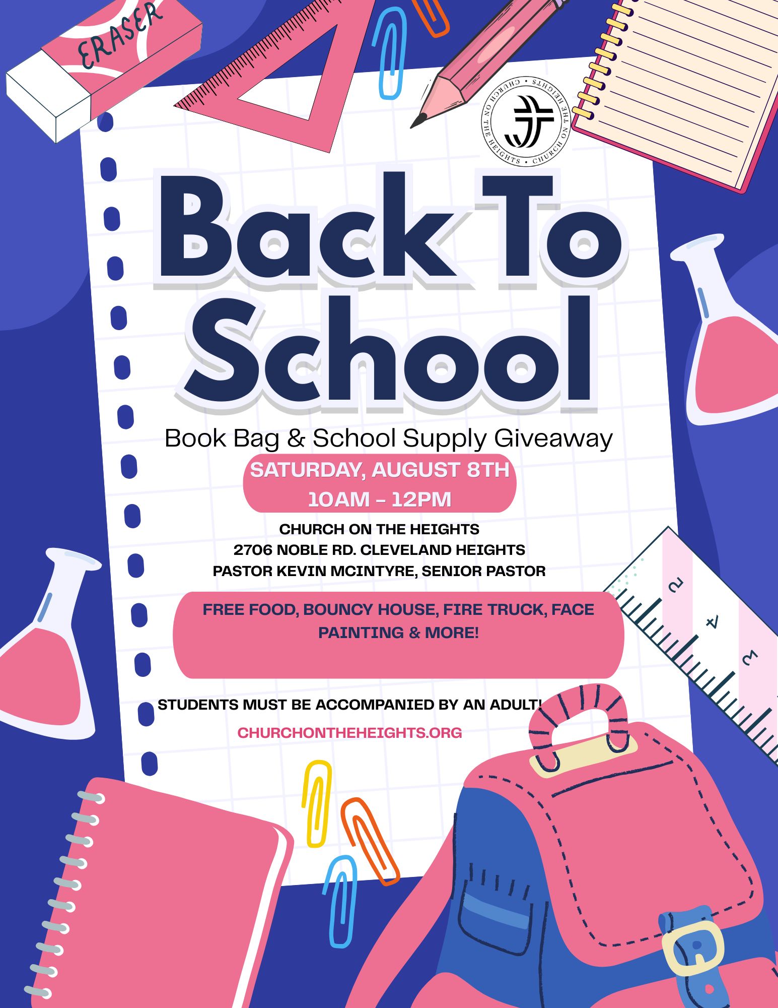 Pink Blue Back to School Flyer (1) image