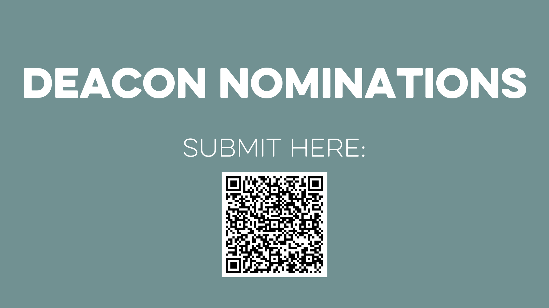 Deacon nominations