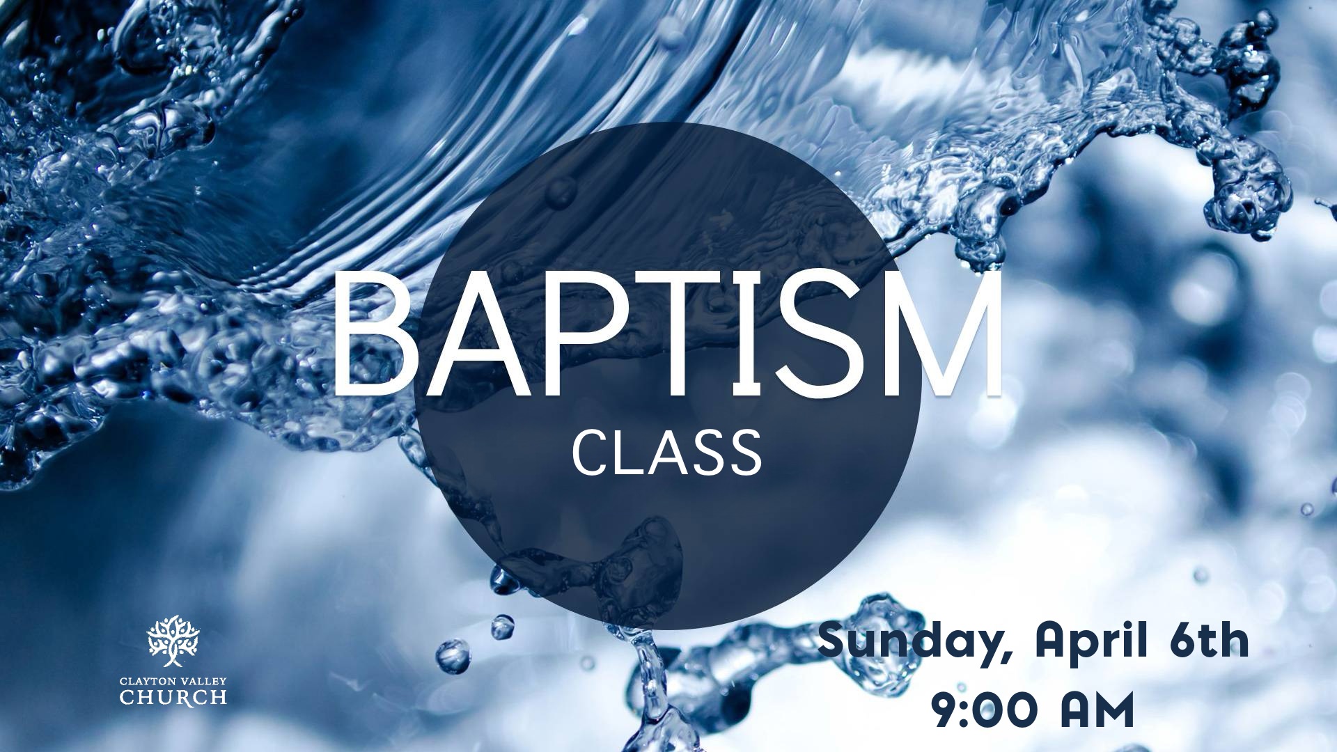 baptism class announcement - Spring 2025 image