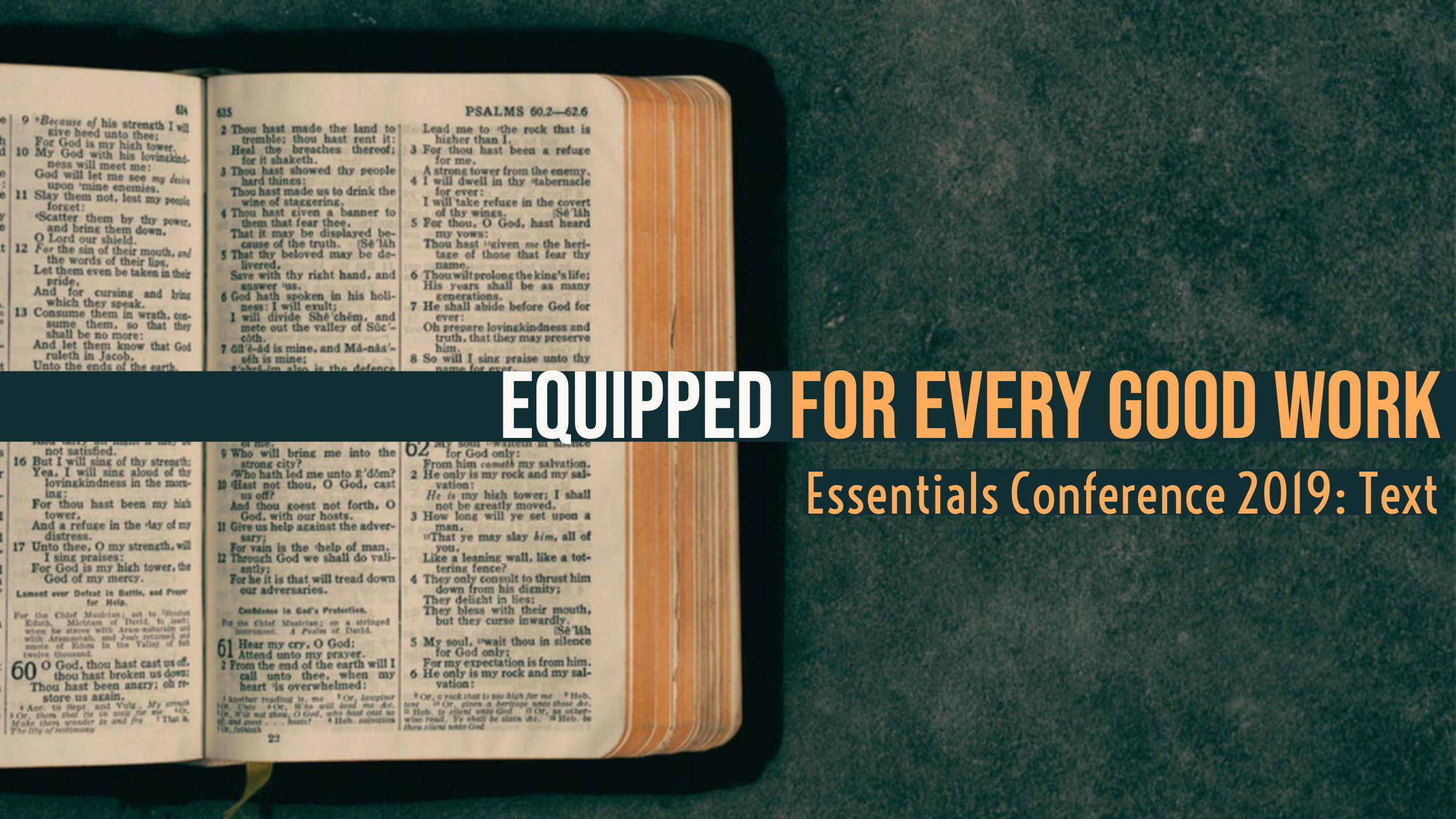 Grace Essentials Conference 2019: Text banner