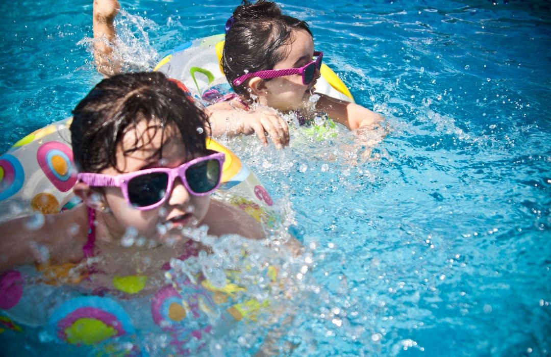 kids swimming summer youth image