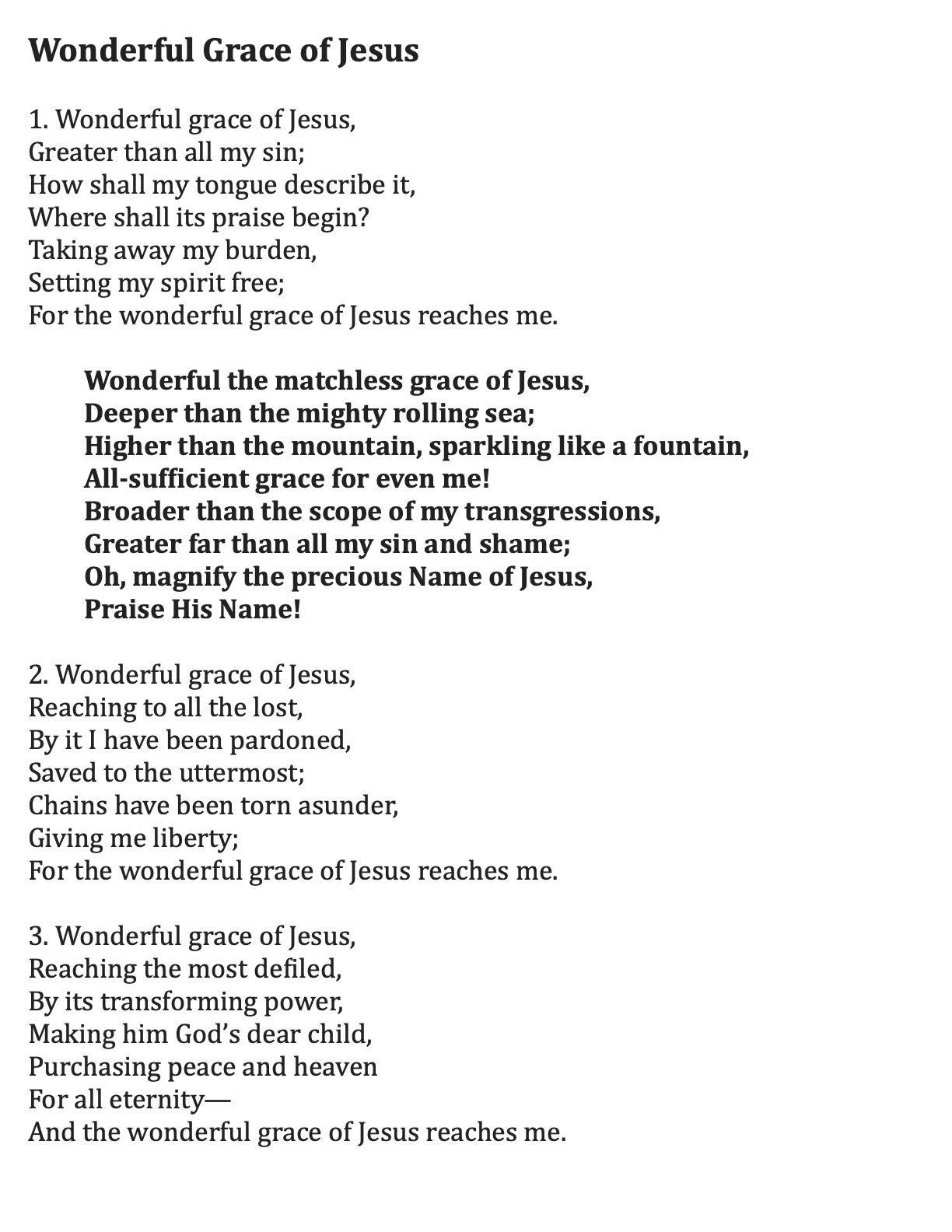 Woderful Grace of Jesus.1