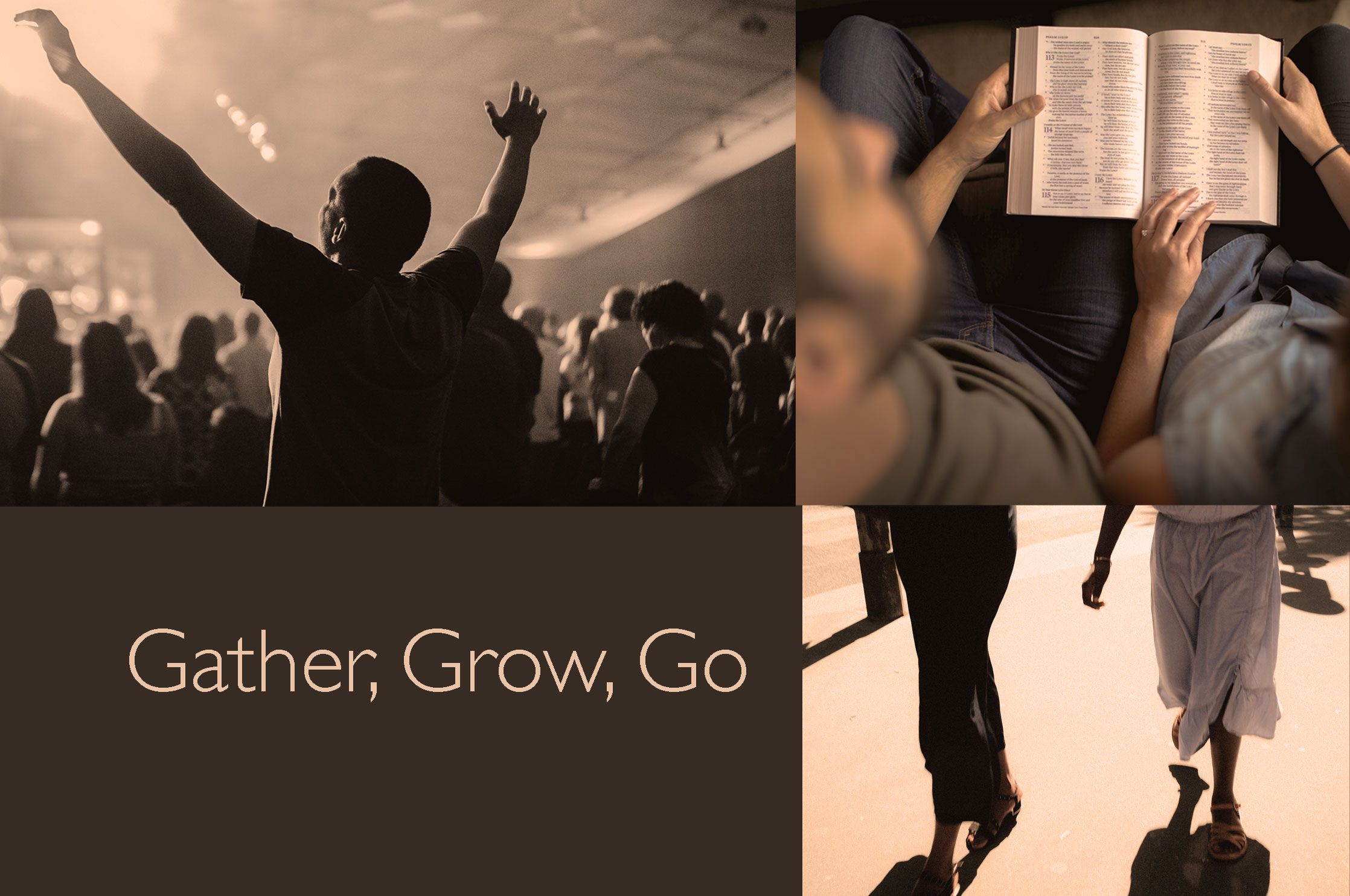 Gather, Grow, Go banner
