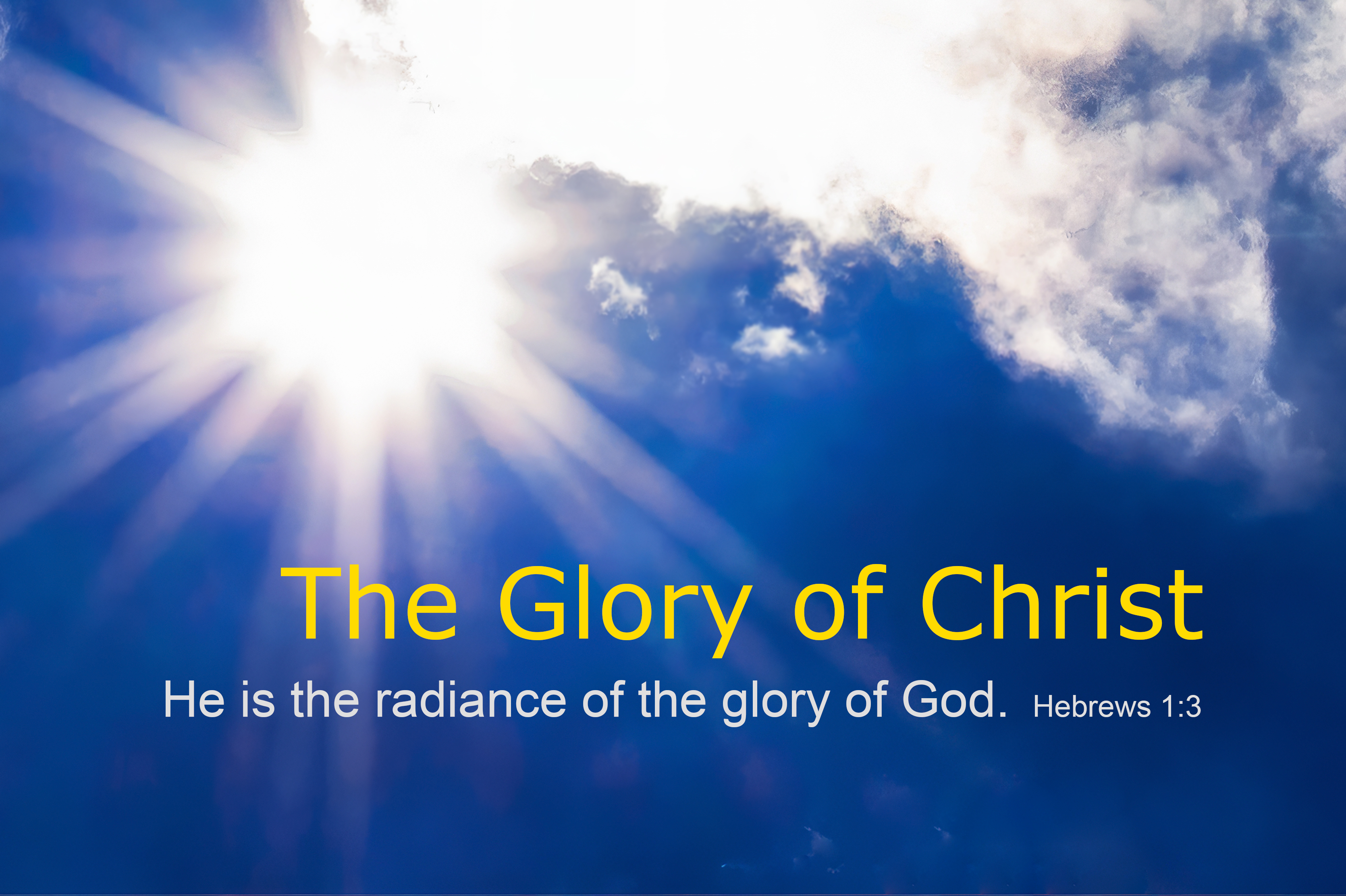 The GLORY of CHRIST banner