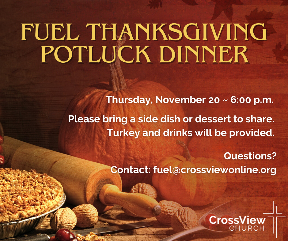 FUEL THANKSGIVING POTLUCK DINNER (Facebook Post)