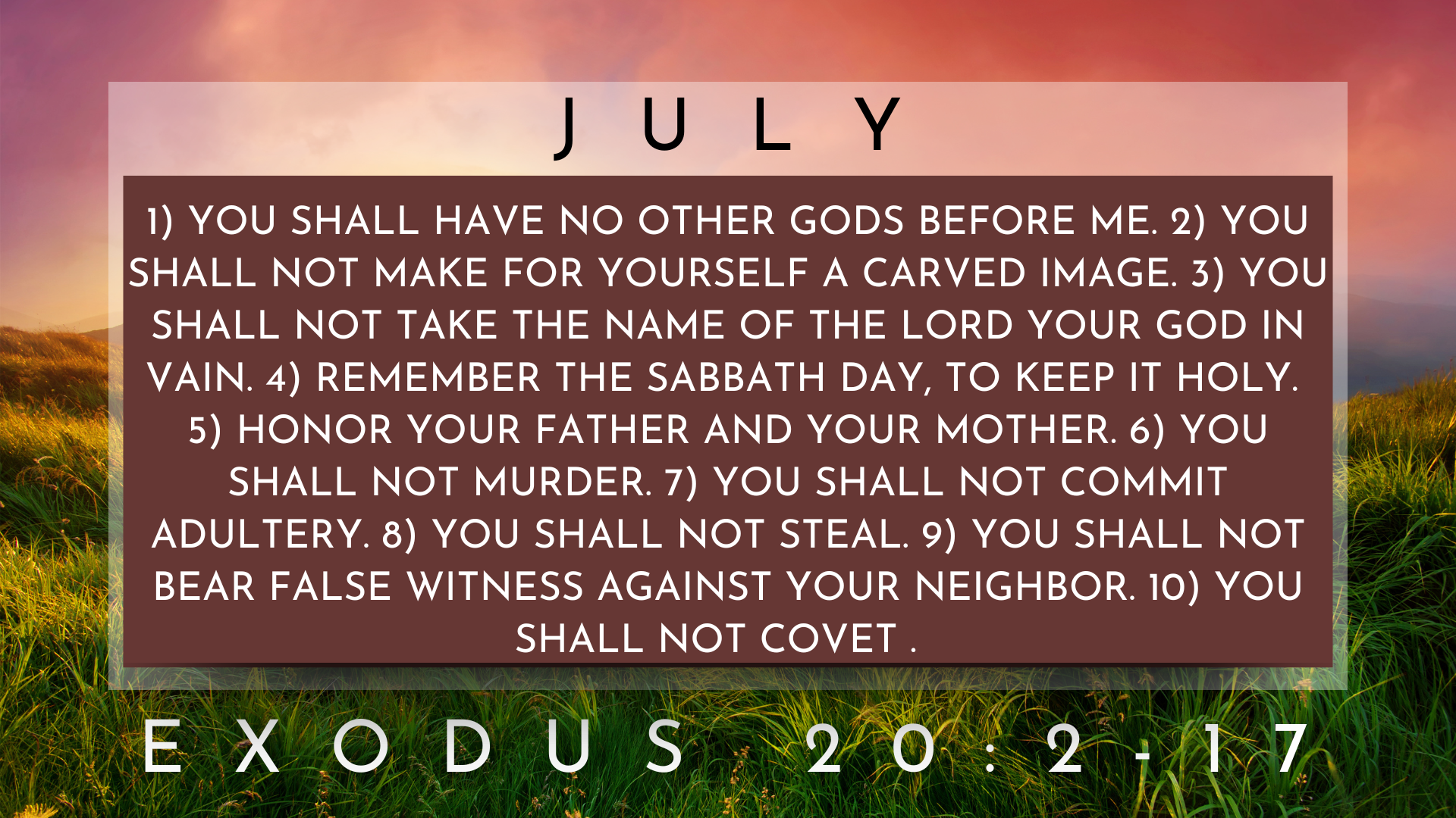 JULY_2025 Memory Verses