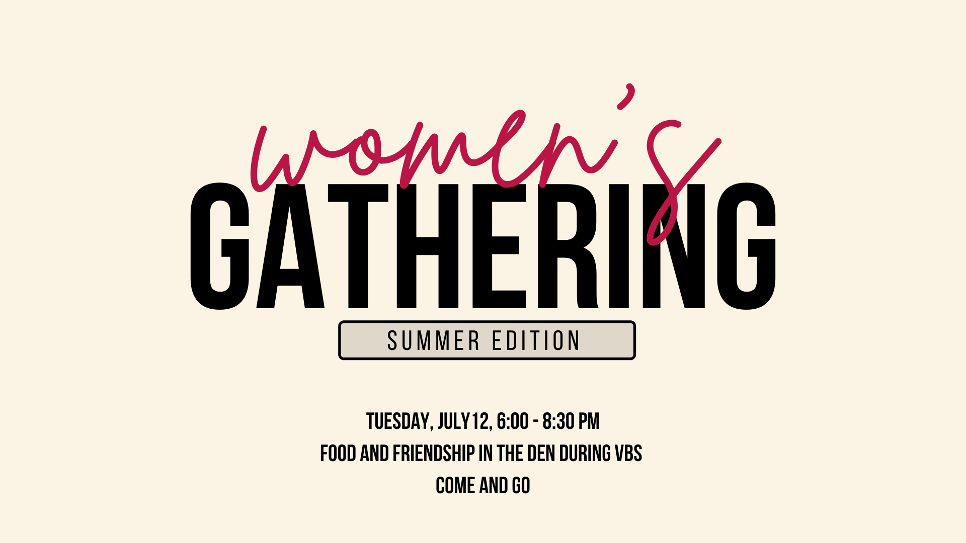 Summer Women's Gathering Slide image