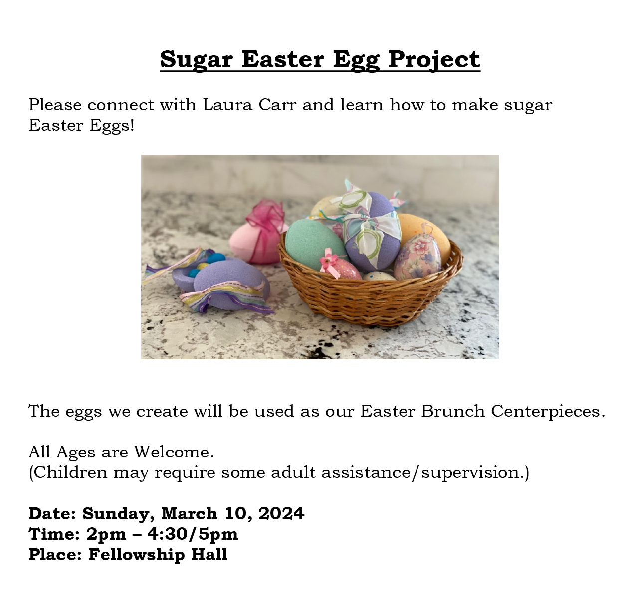 Sugar Easter Egg Project