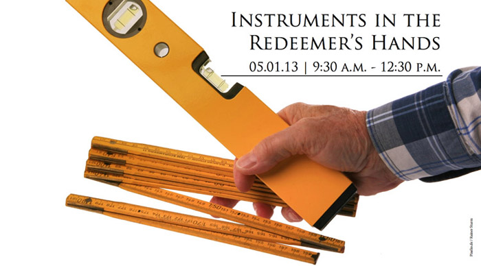 Instruments in the Redeemer's Hands banner