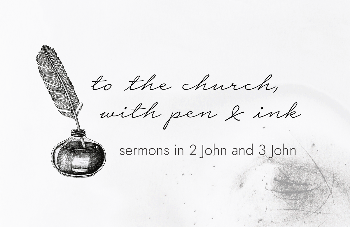 To the Church, with Pen & Ink banner