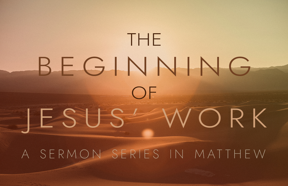 The Beginning of Jesus' Work banner