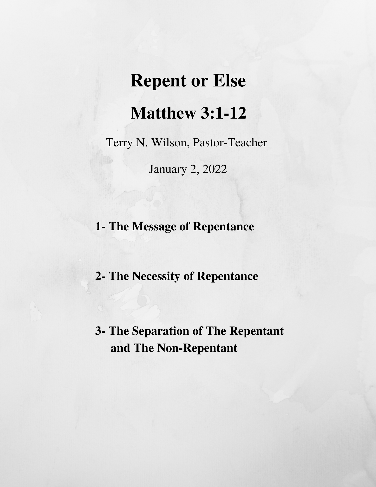 01.02.22 Sermon Notes