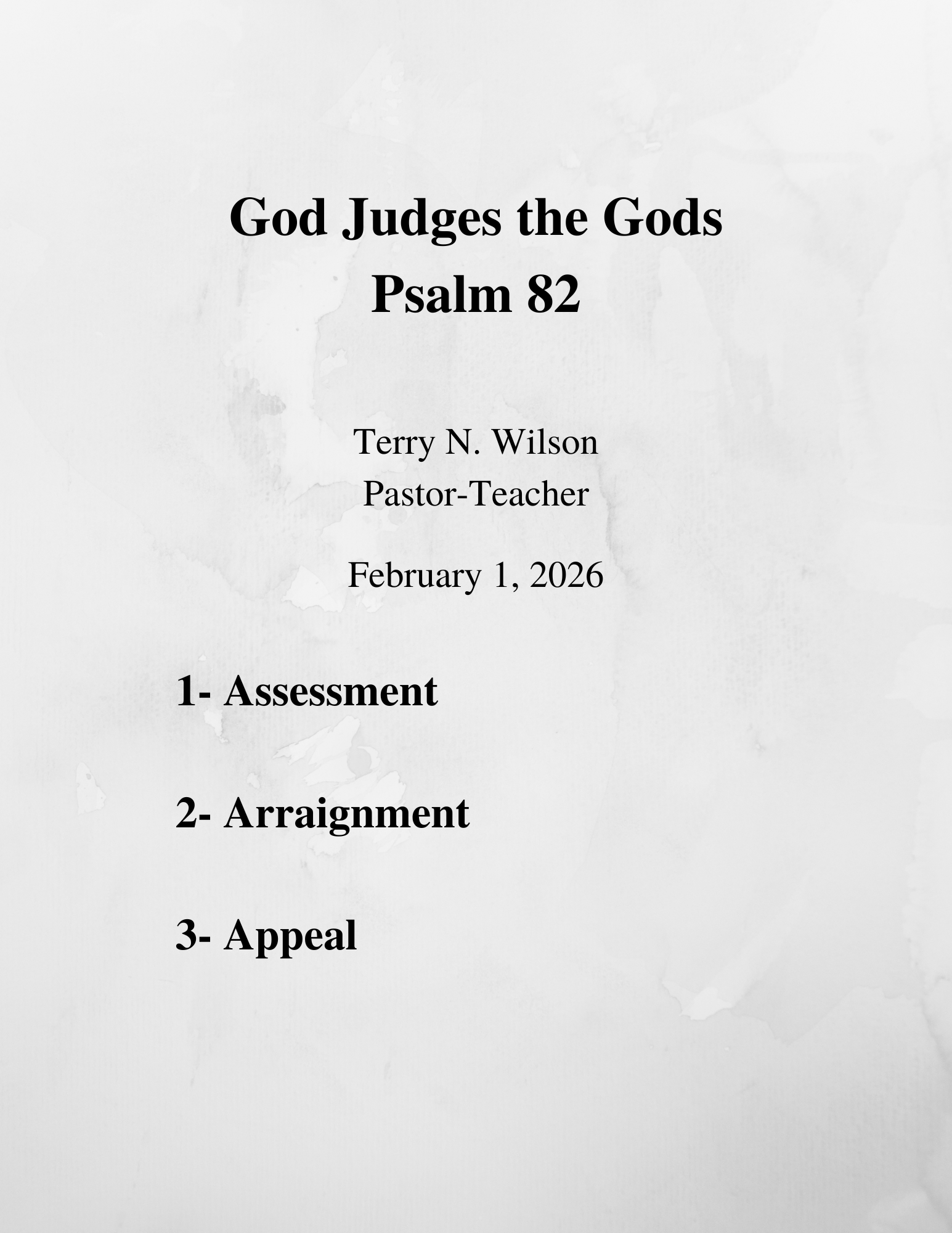 02.01.26 Sermon Notes