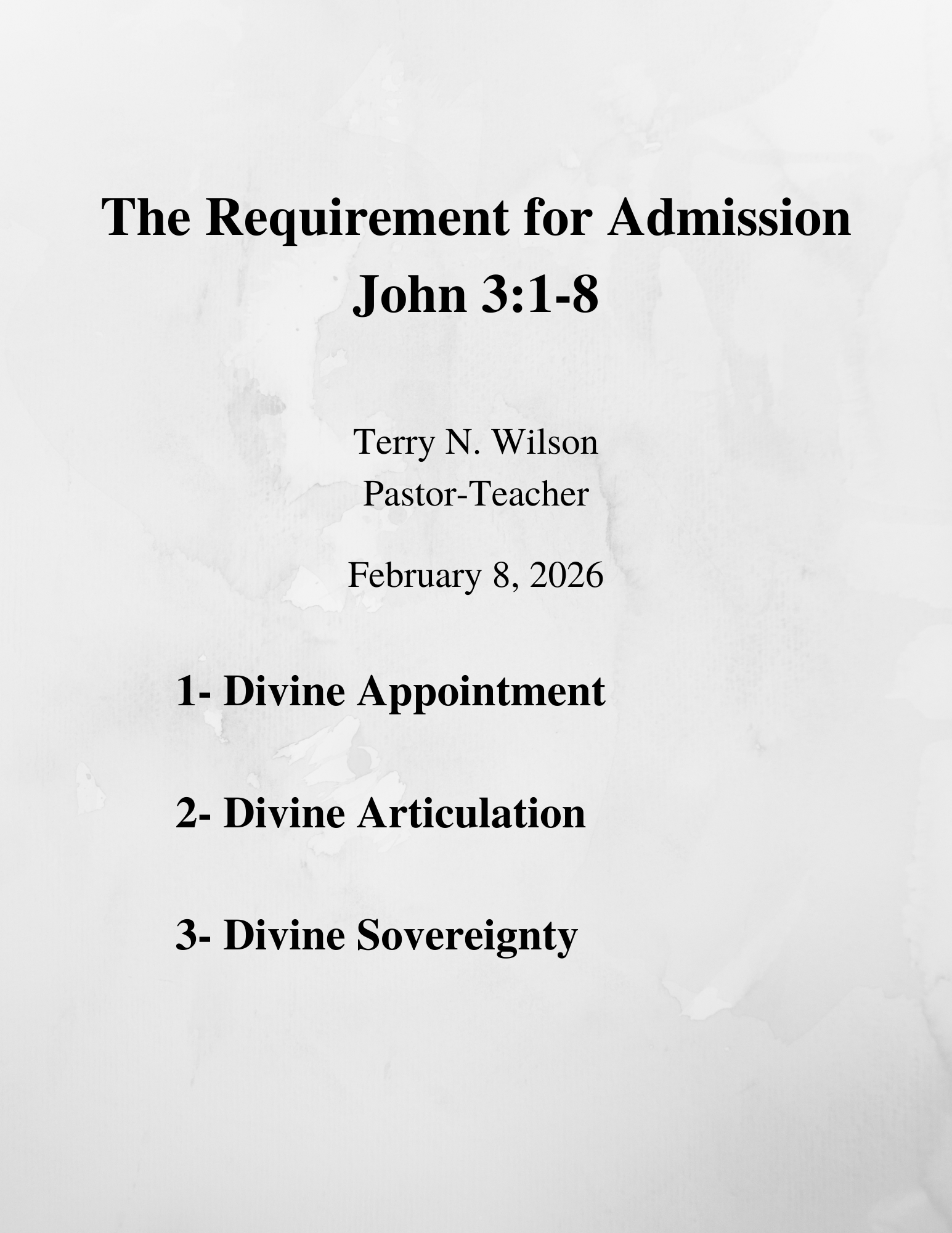 02.08.26 Sermon Notes