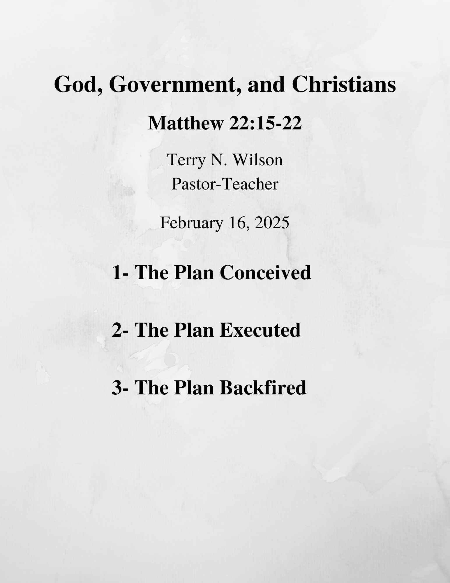 02.23.25 Sermon Notes
