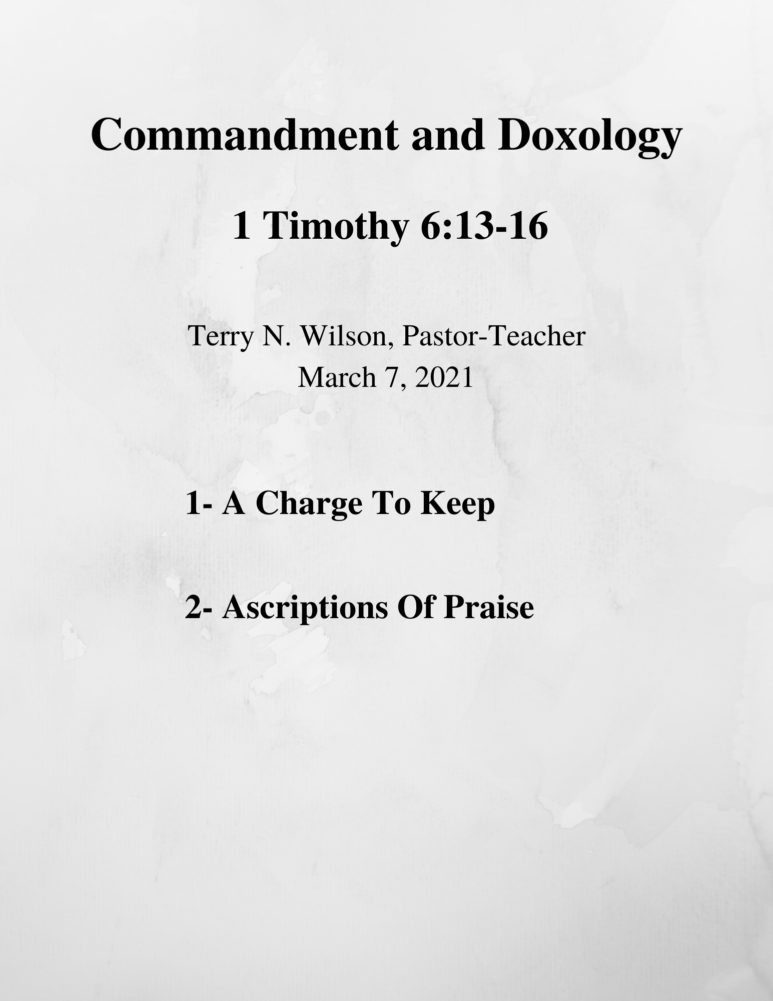 03.07.21 Sermon Notes