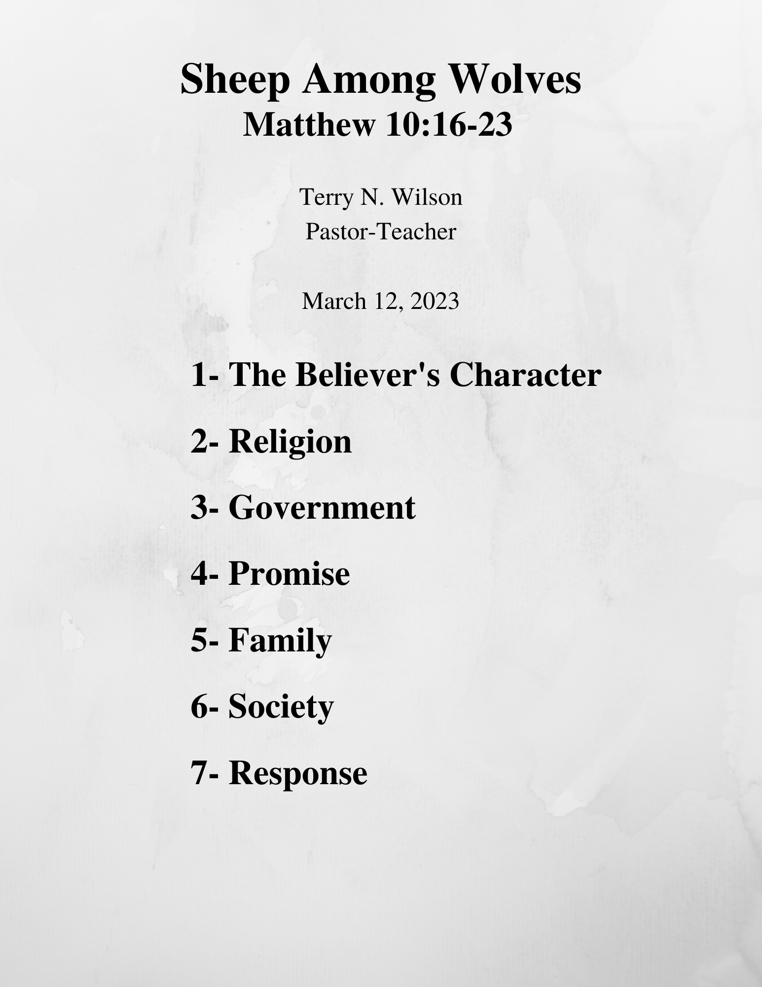 03.12.23 Sermon Notes