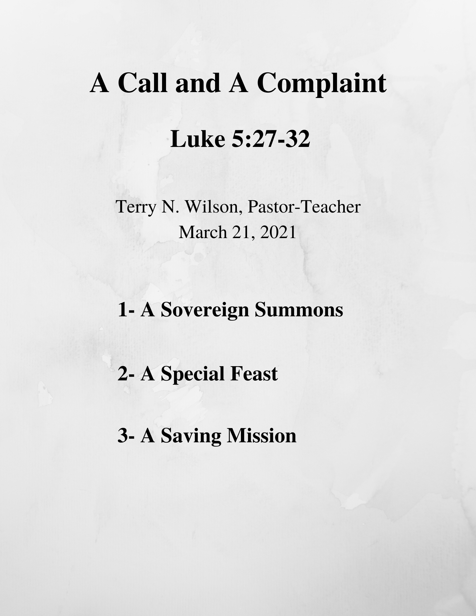 03.21.21 Sermon Notes