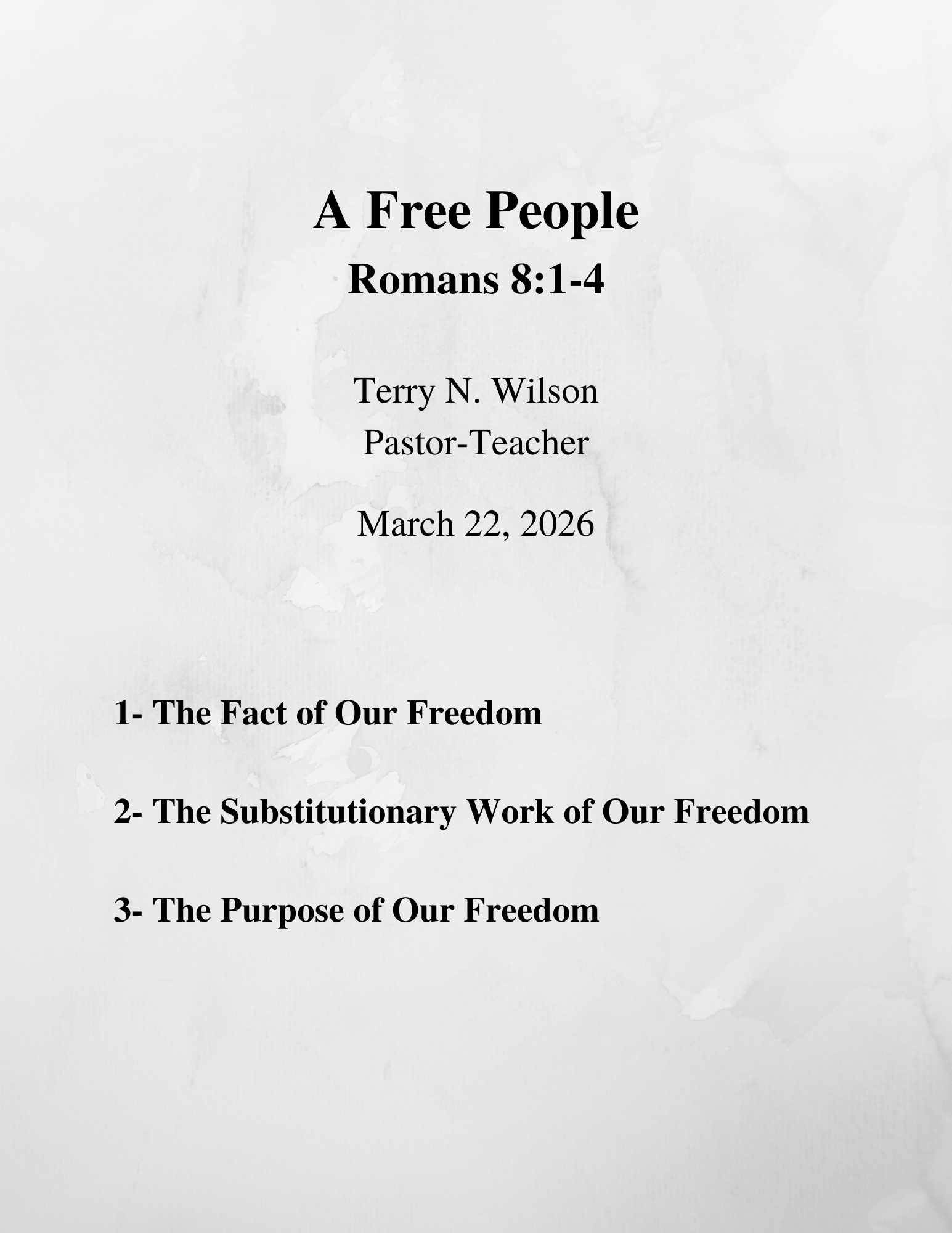 03.22.26 Sermon Notes