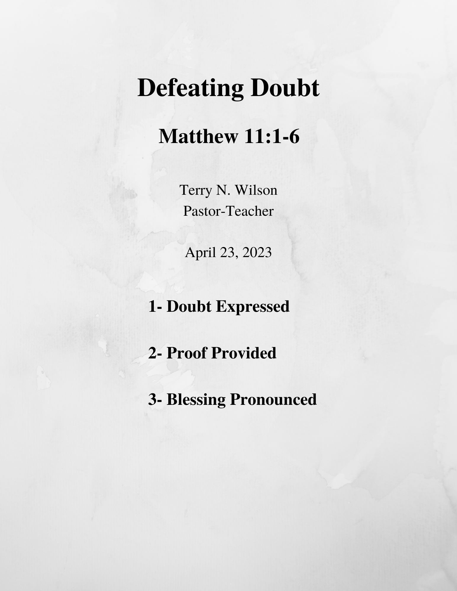 04.23.23 Sermon Notes