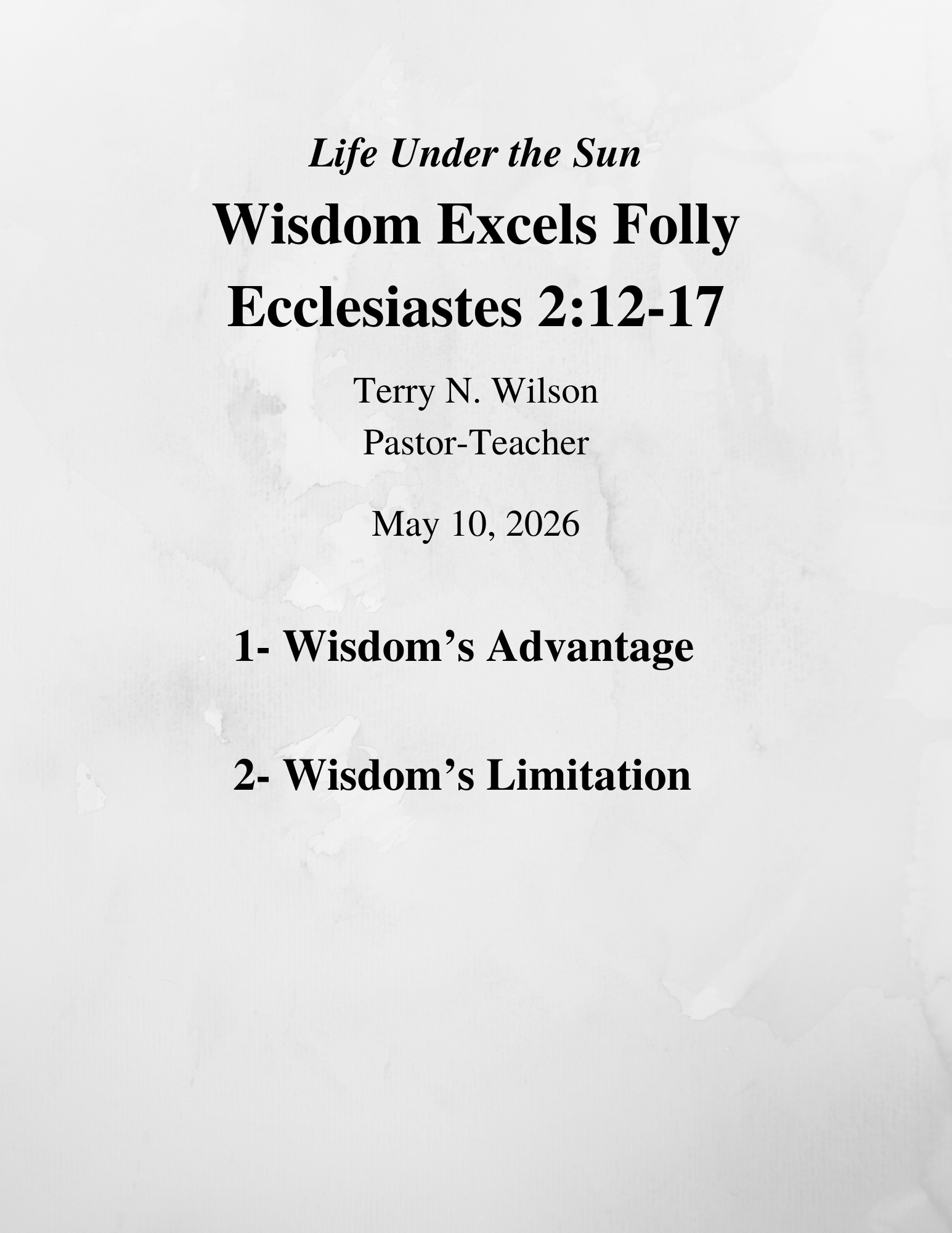 05.17.26 Sermon Notes