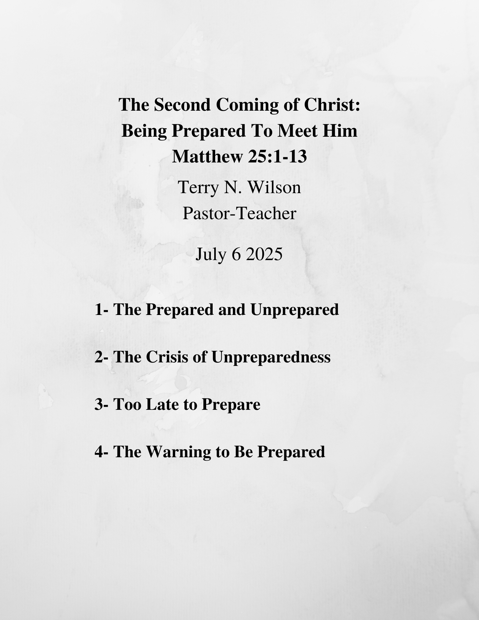 06.07.25 Sermon Notes