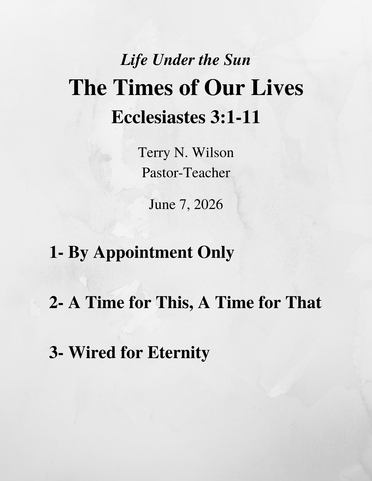 06.07.26 Sermon Notes