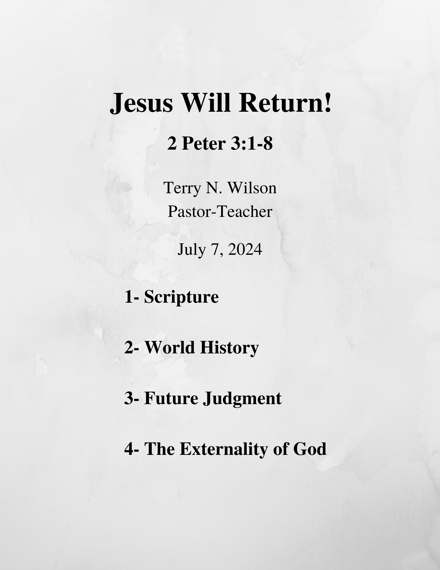 07.07.24 Sermon Notes