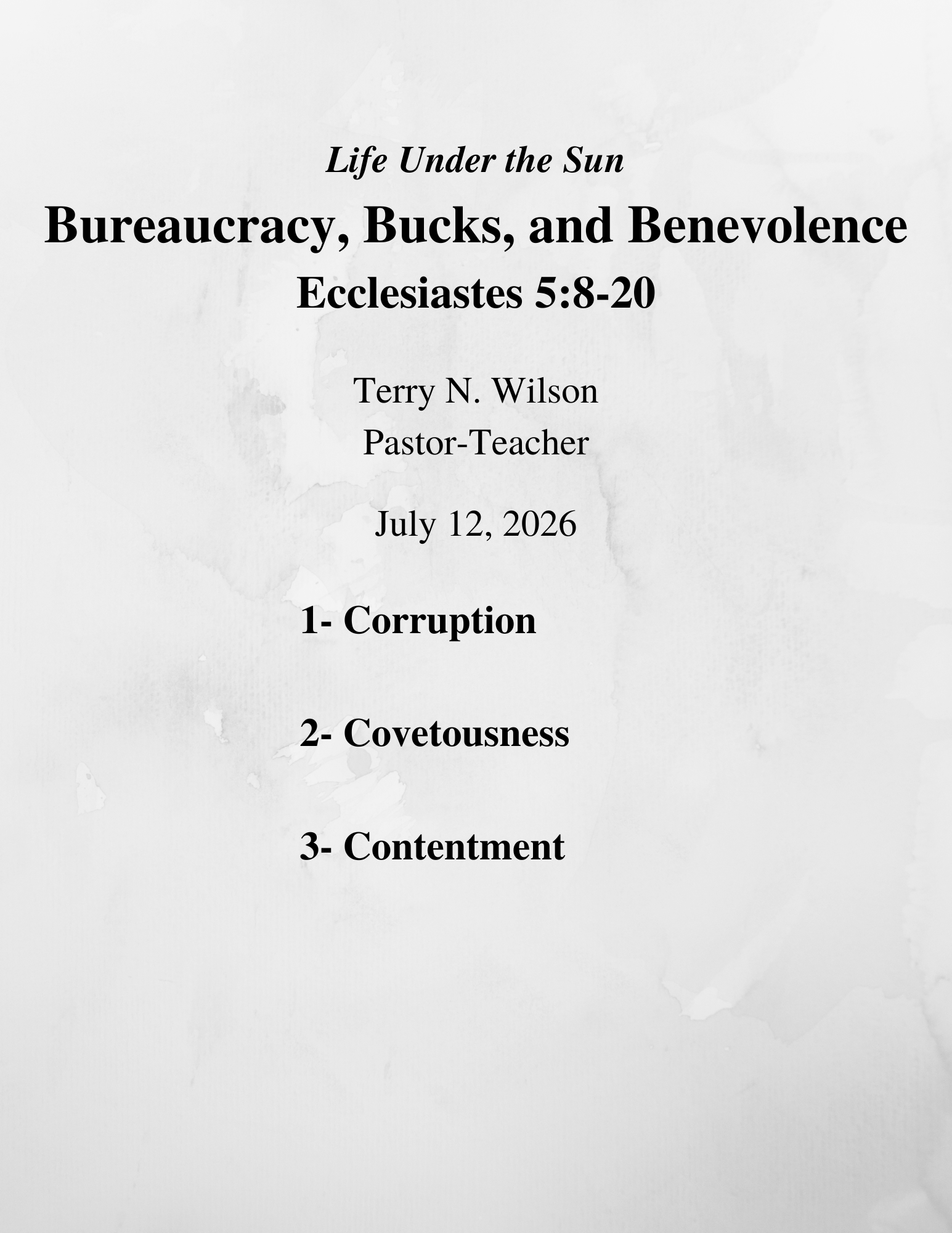 07.12.26 Sermon Notes