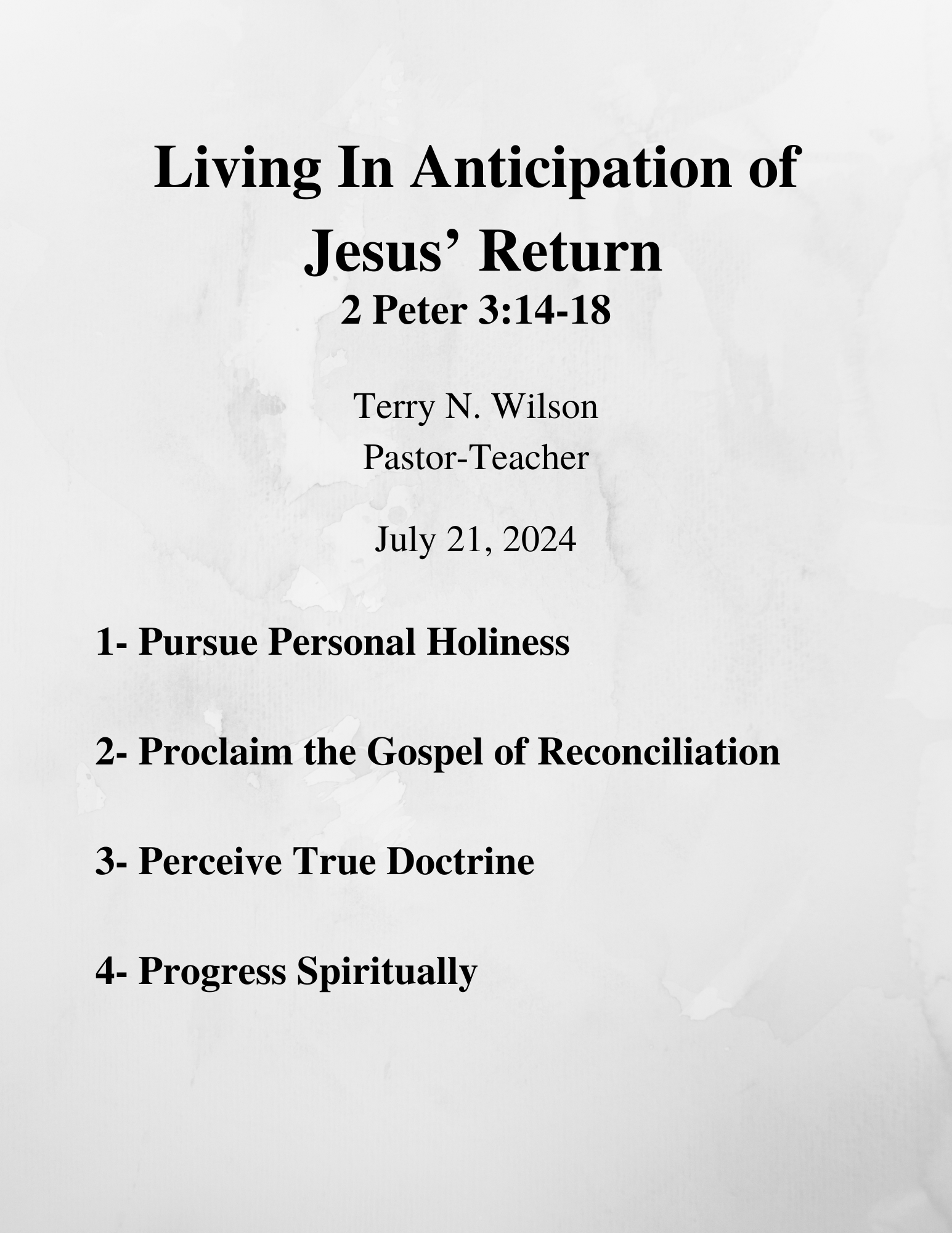 07.21.24 Sermon Notes