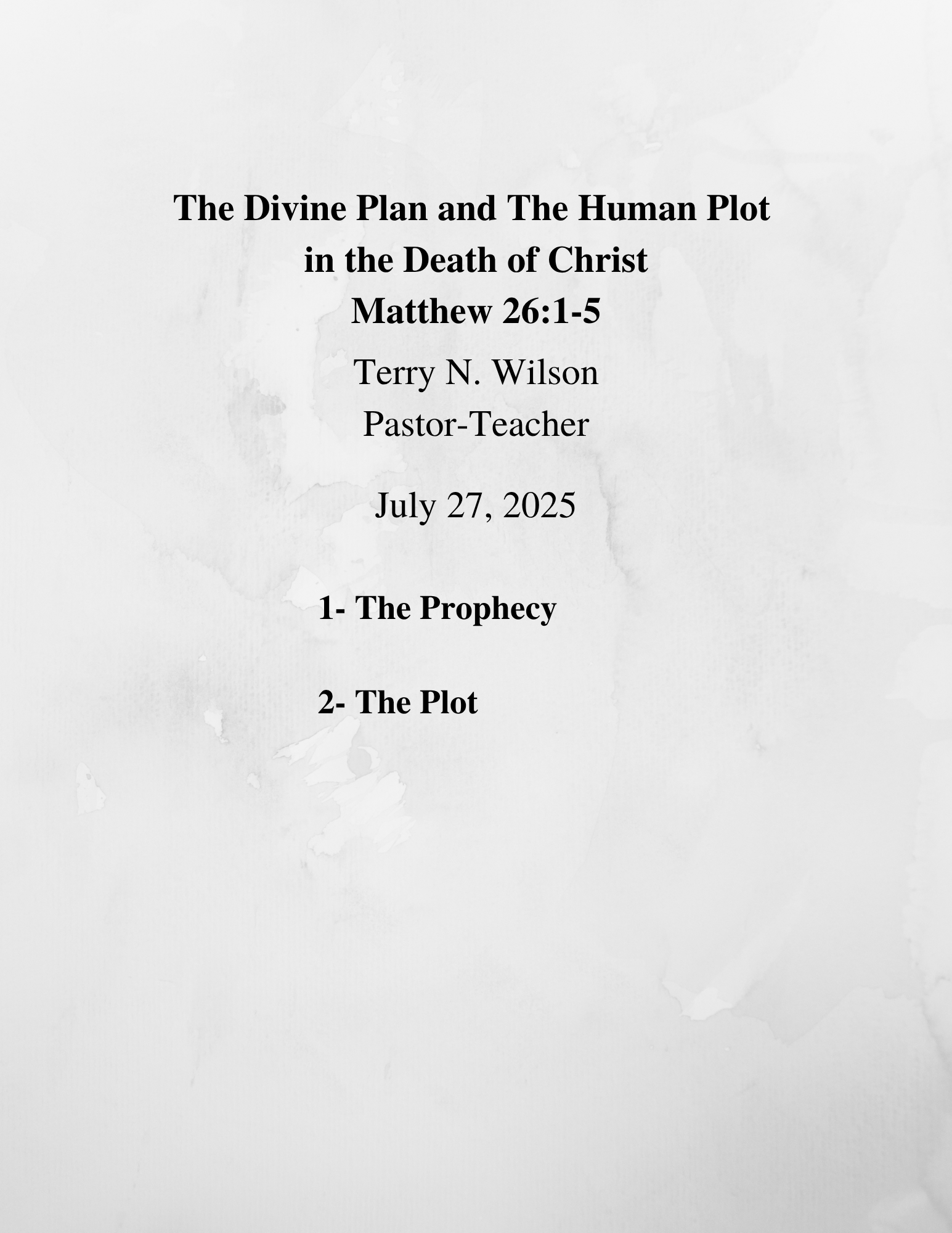 07.27.25 Sermon Notes