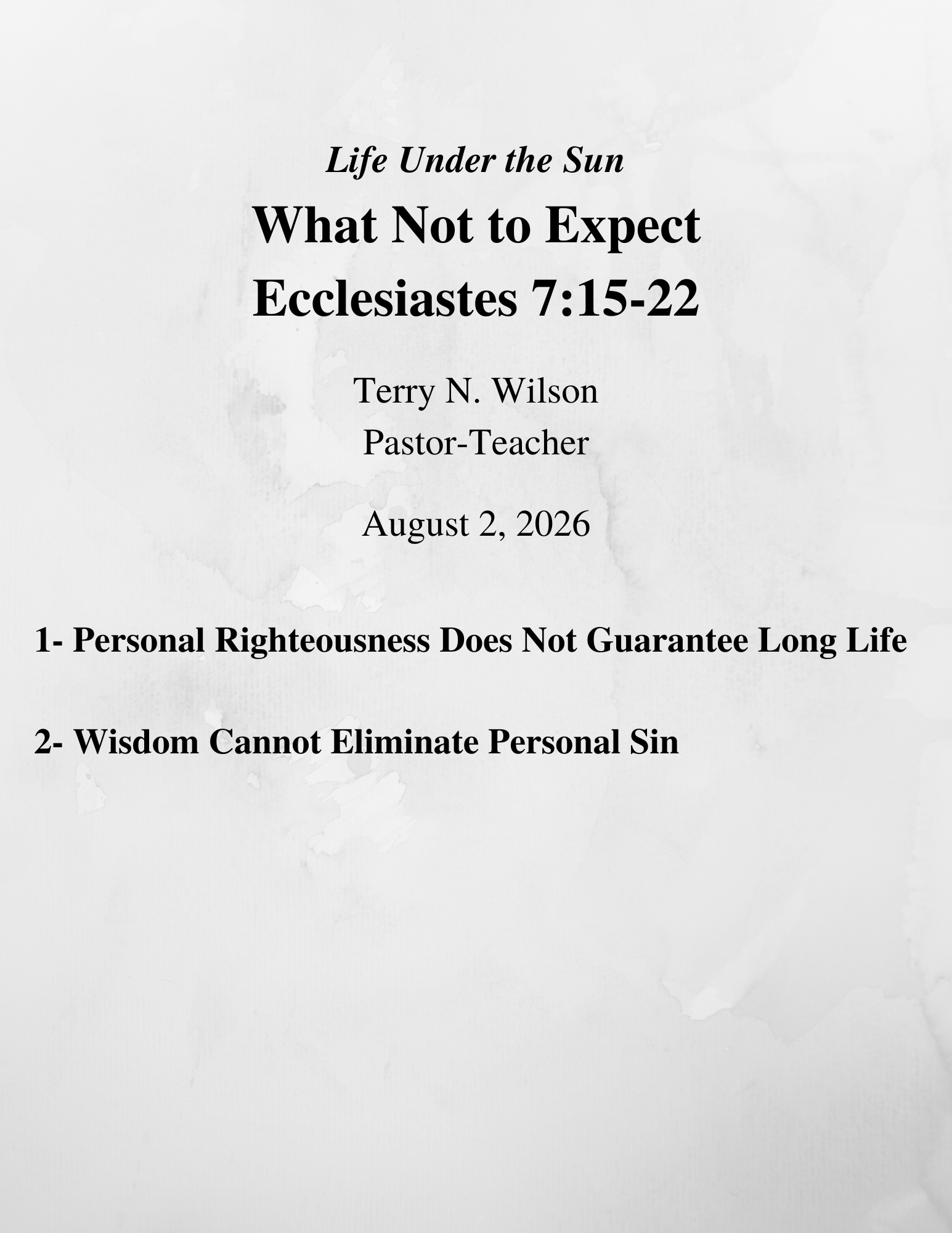 08.02.26 Sermon Notes