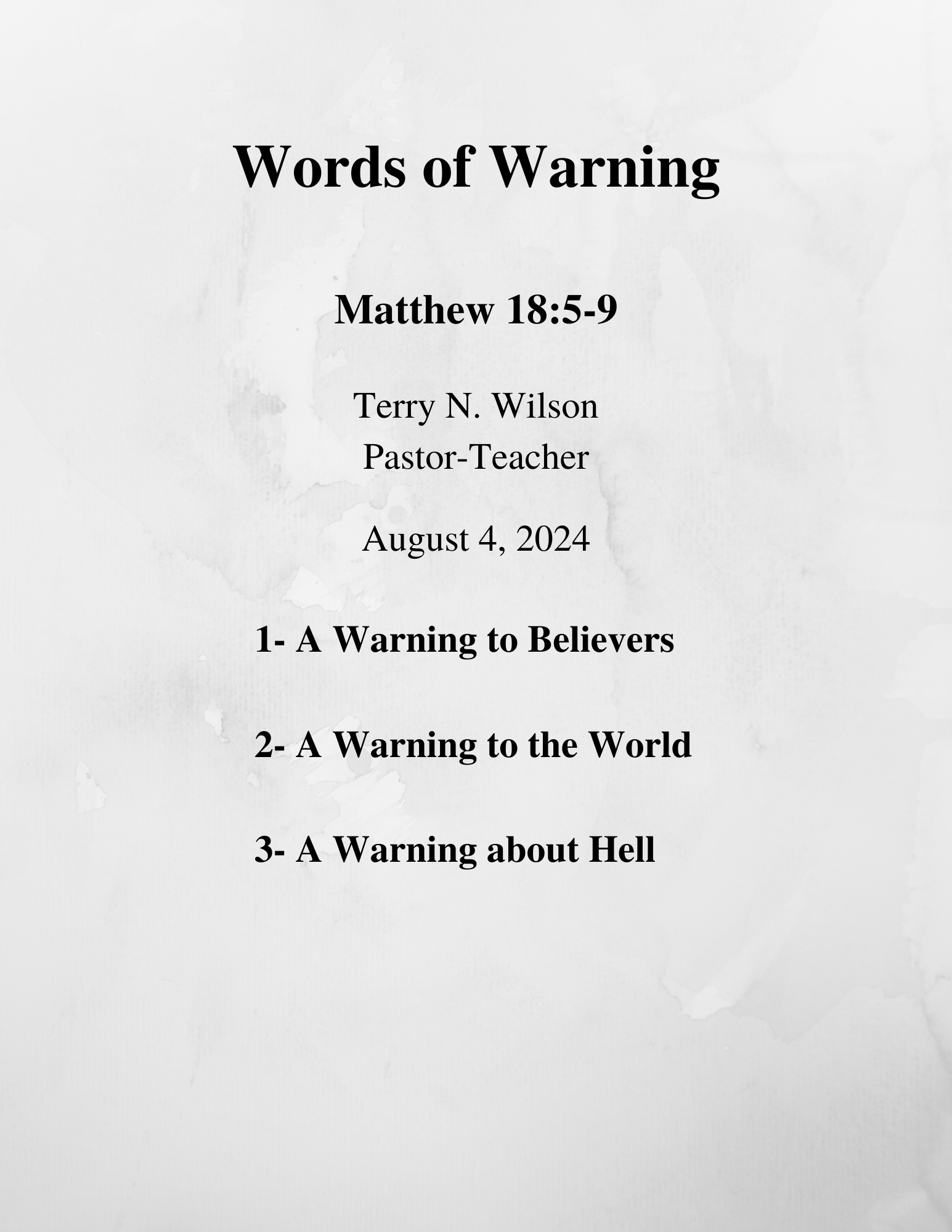 08.04.24 Sermon Notes