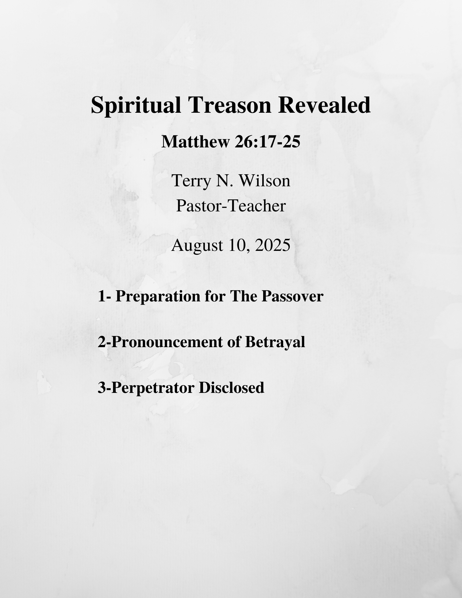 08.10.25 Sermon Notes