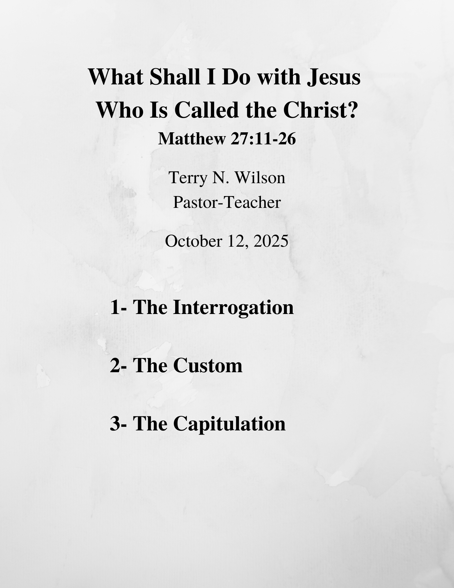 10.12.25 Sermon Notes