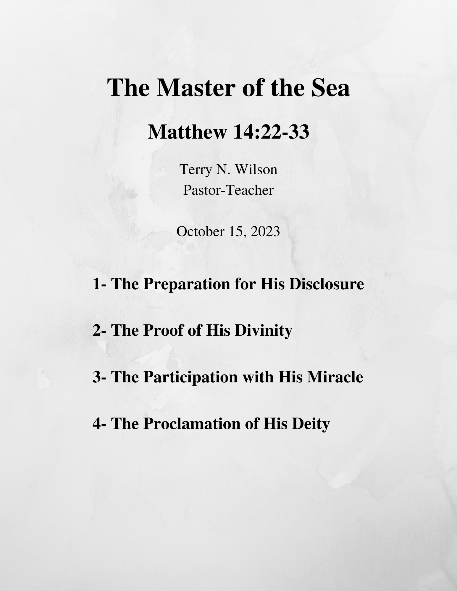 10.15.23 Sermon Notes