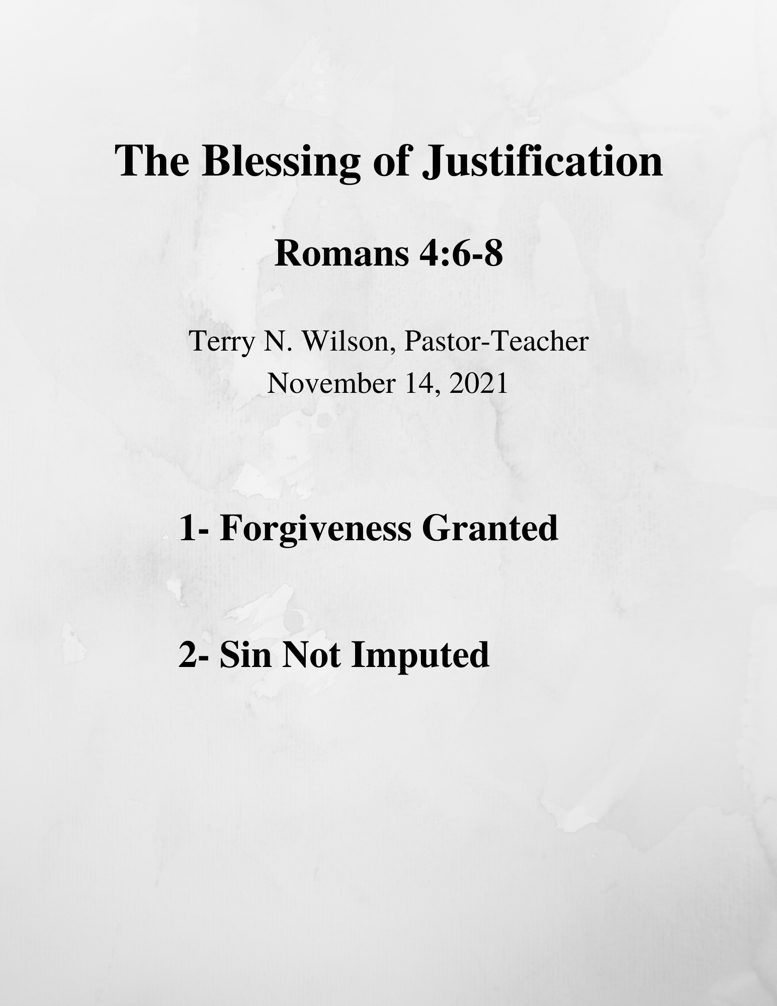11.14.21 Sermon Notes