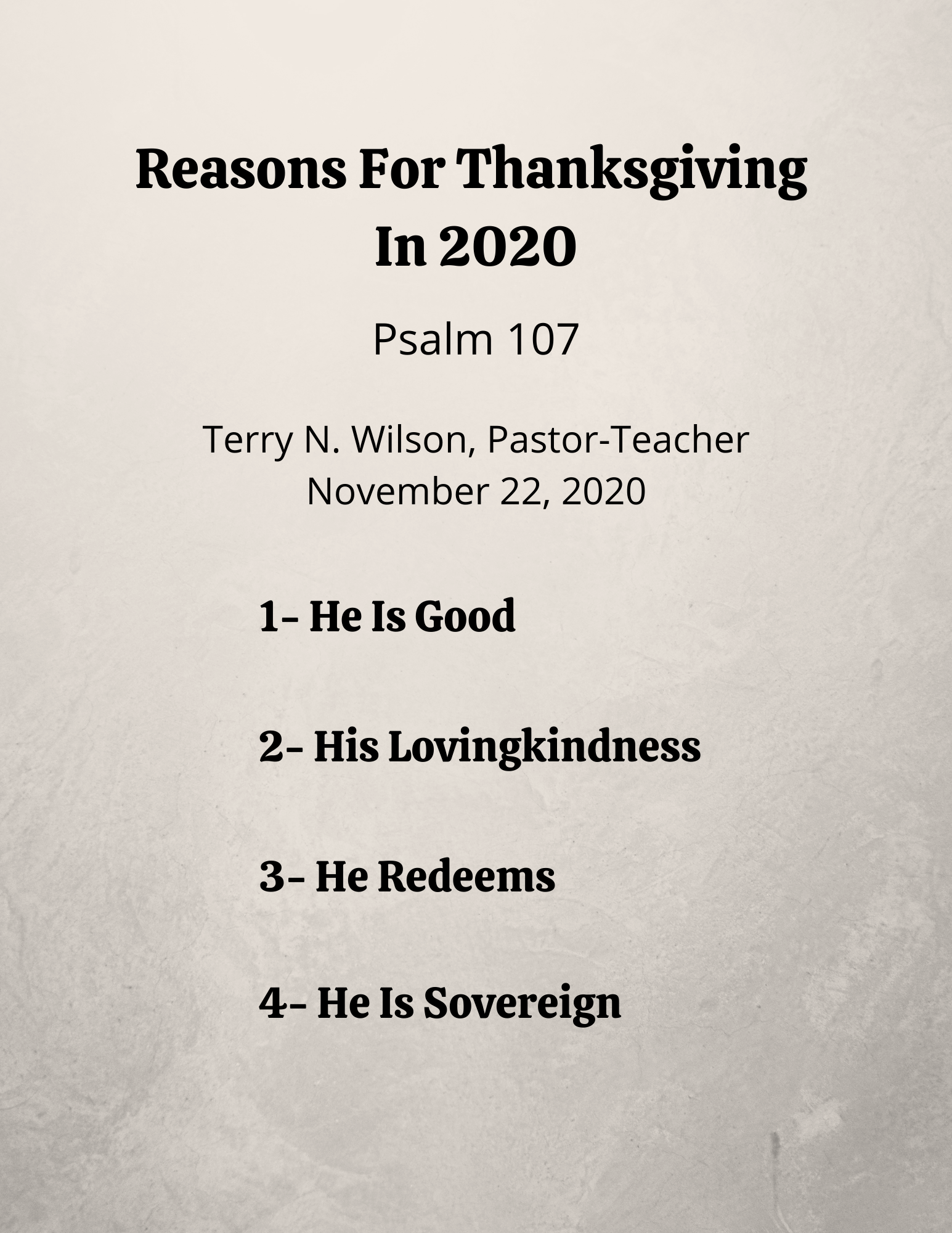 11.22.20 Sermon Notes