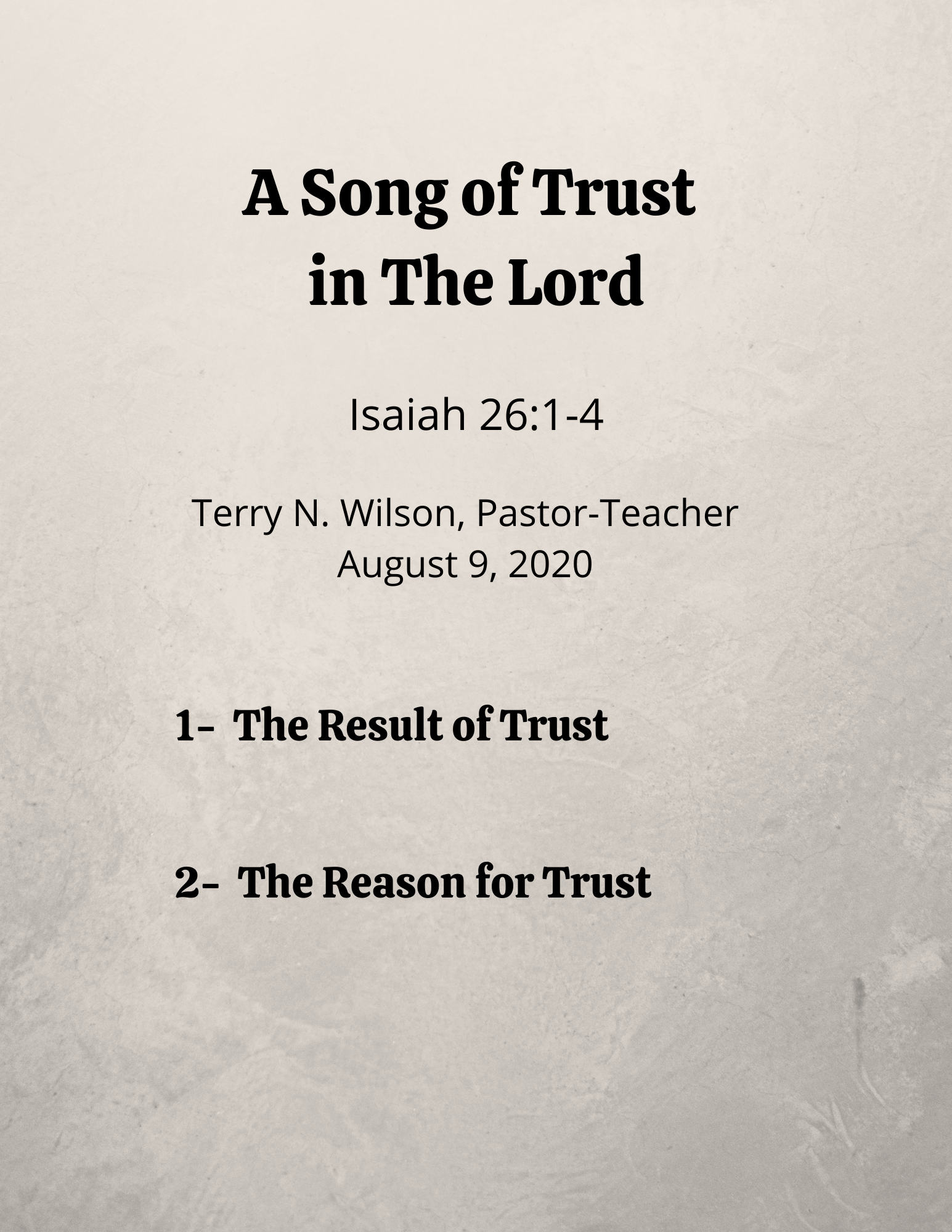 8.09.2020 Sermon Notes