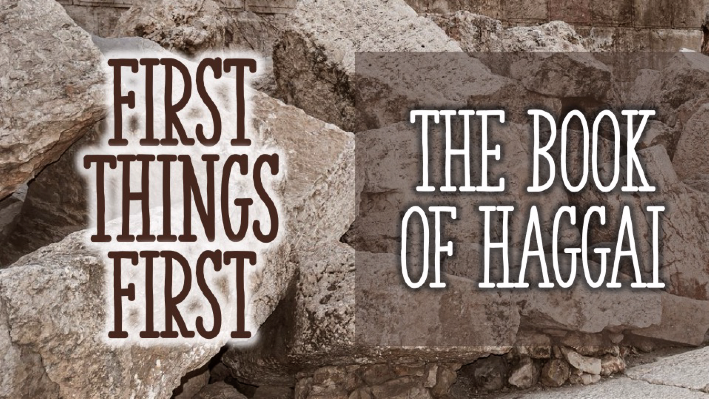 First Things First banner