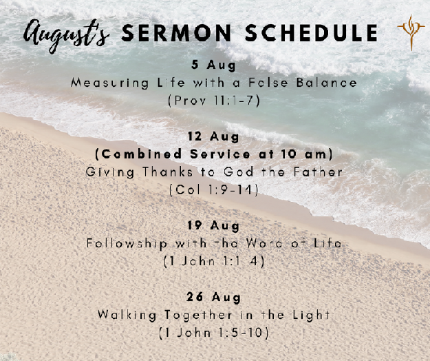 sermon schedule aug