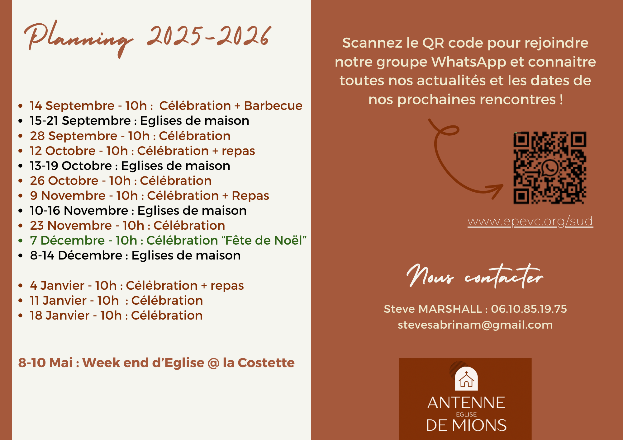 planning Eglise Mions 2.0 2025