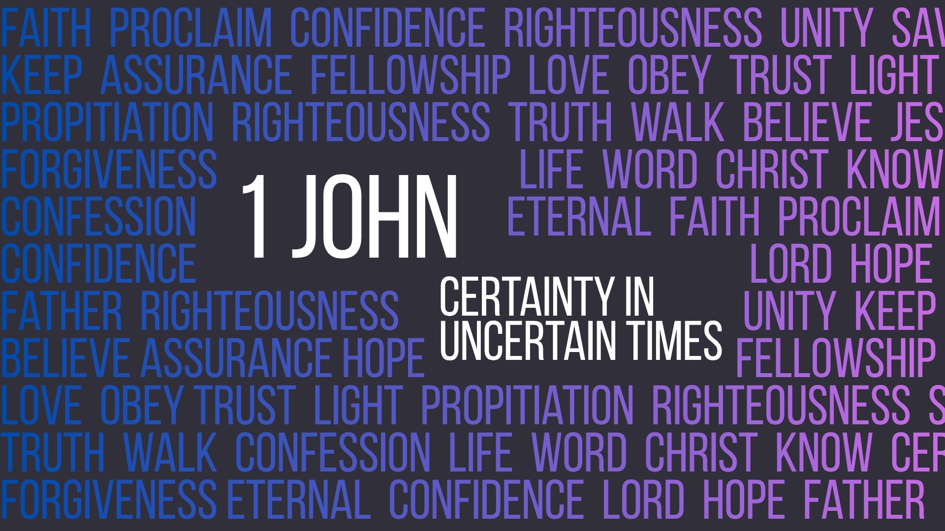 1 John: Certainty in Uncertain Times banner