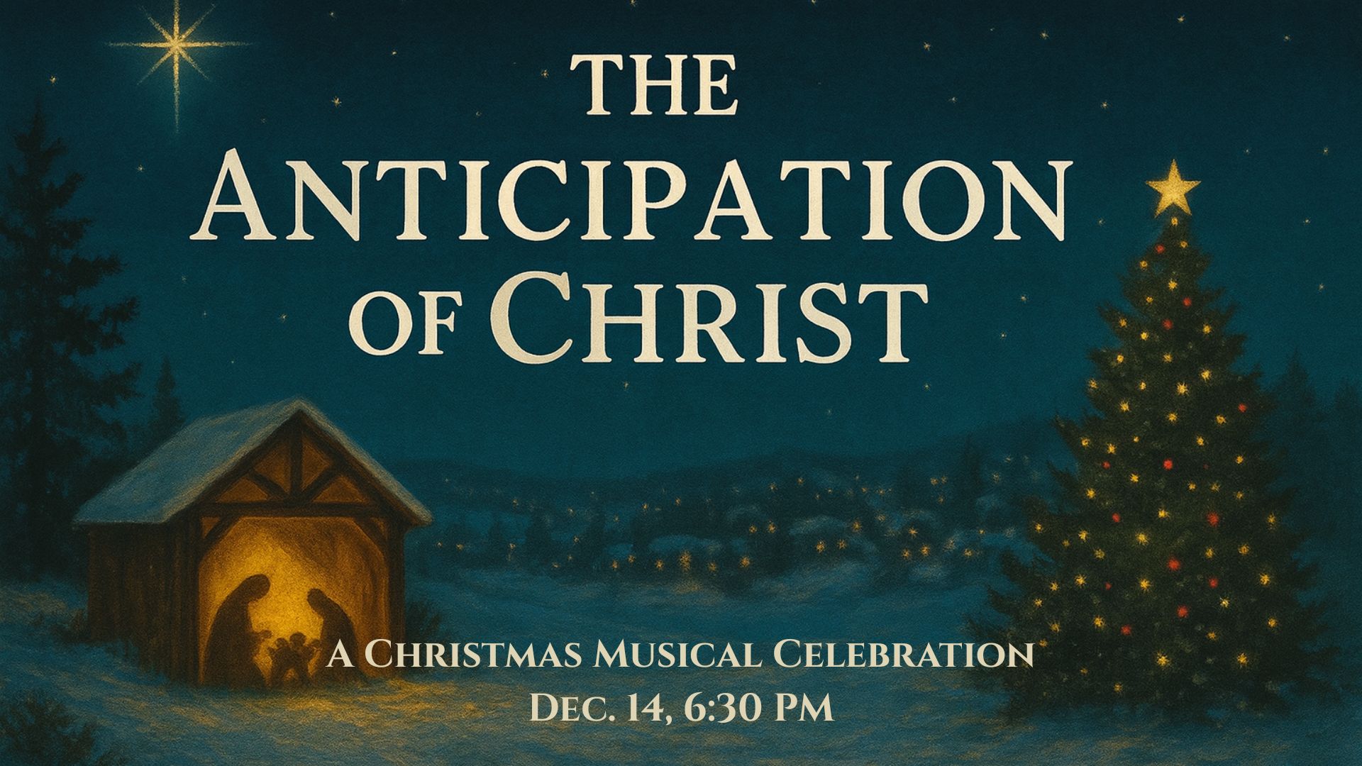 A Christmas Musical Celebration Dec. 14, 630 PM