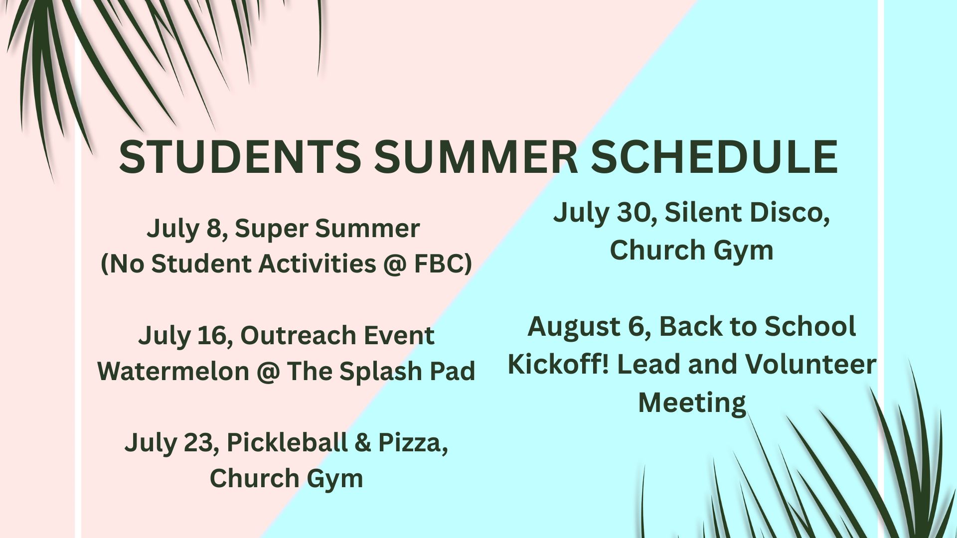 Students Summer Schedule-2 image