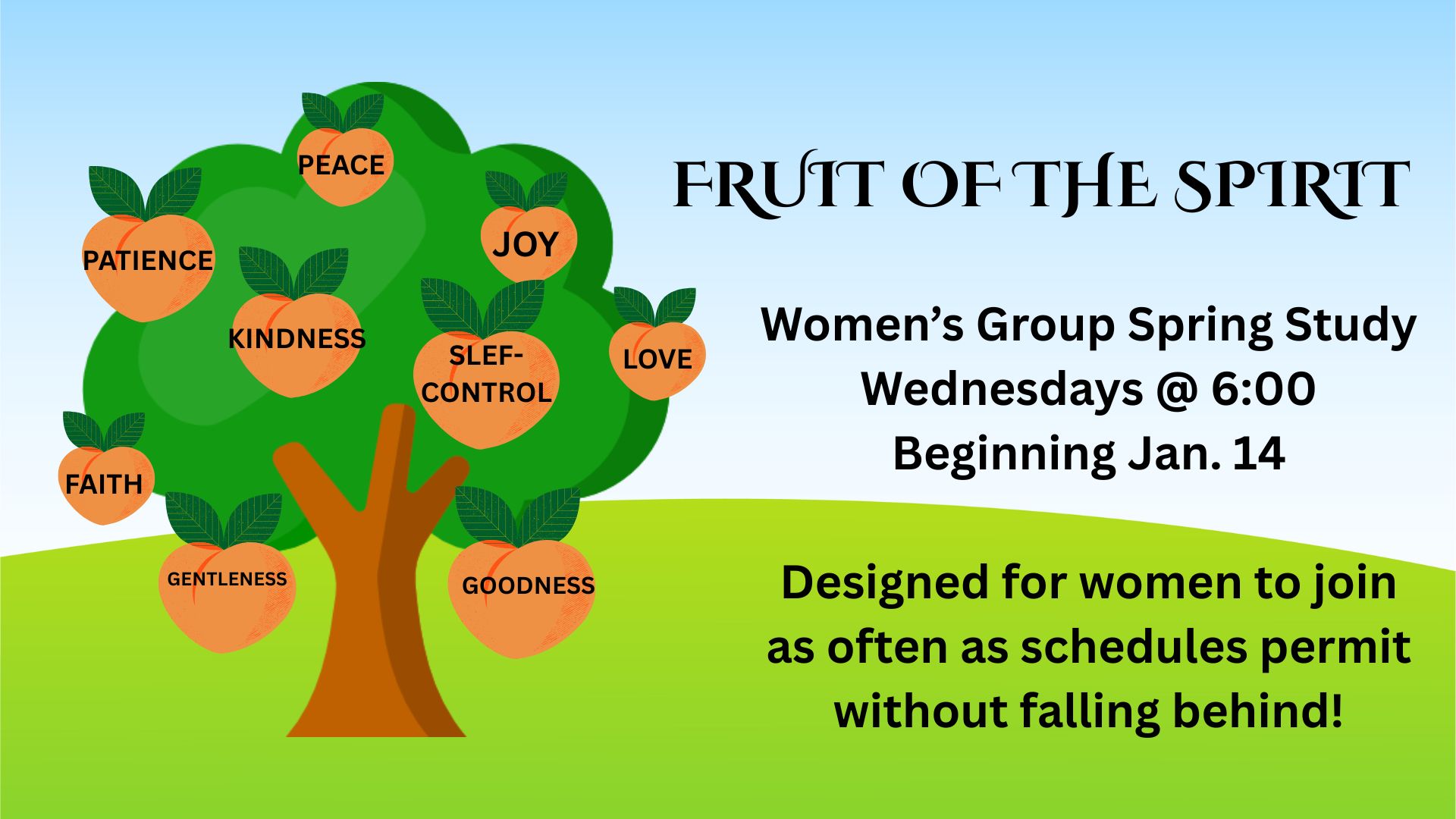 Women’s Group Spring Study Wednesdays @ 600 Beginning Jan. 14 Designed for women to join as often as image