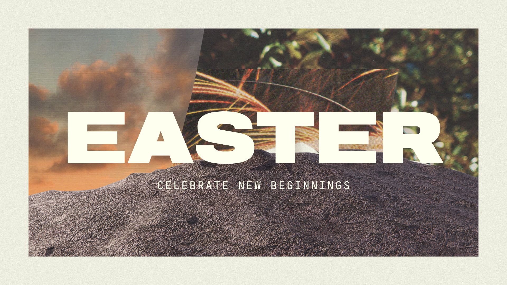 Orange and Green Easter Service Presentation