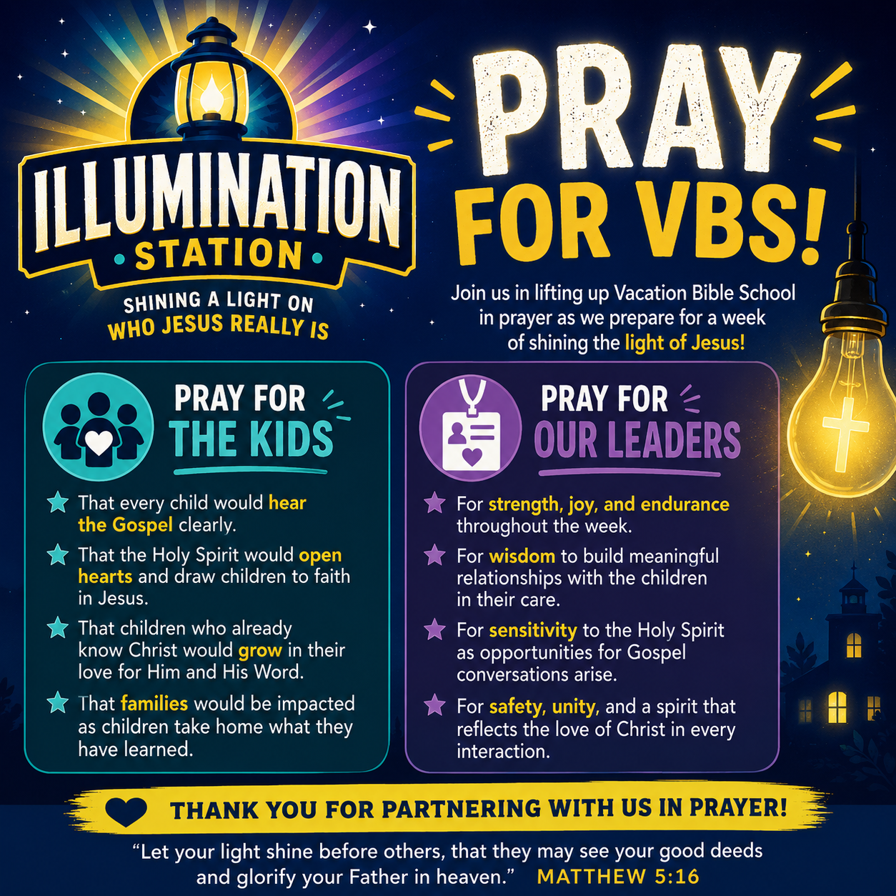 Pray for VBS