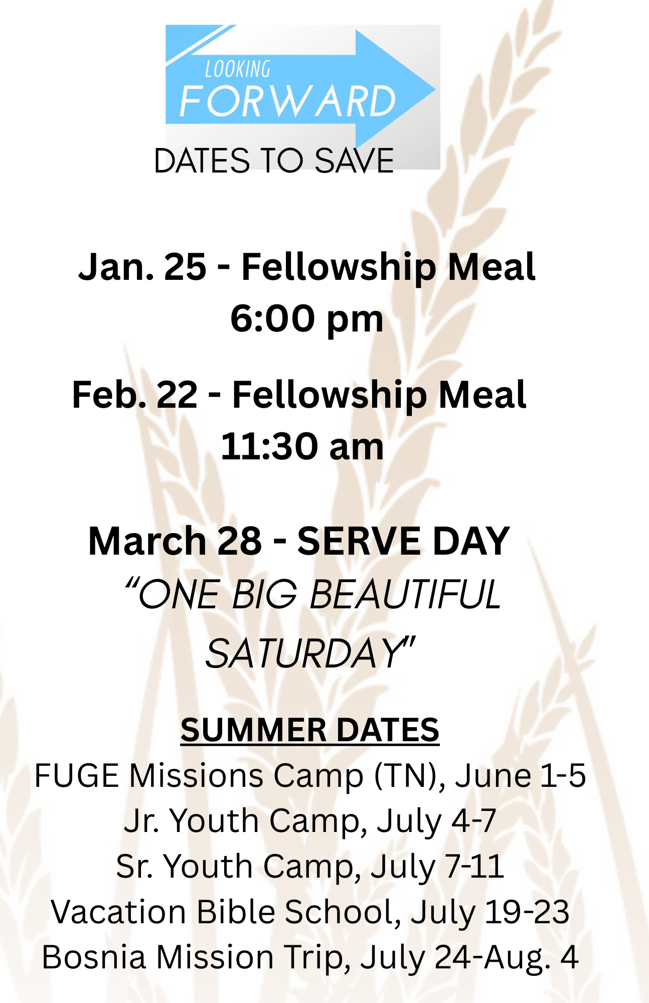 KEY DATES (1)